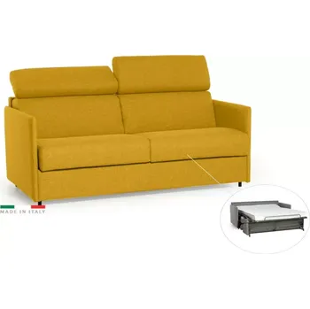 Pohovka Pohovka TAVOLA MINI s rozkladem na každodenní spaní, žlutá (penelope 08)