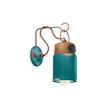 Nástěnné svítidlo Ferroluce Nástěnné retro svítidlo INDUSTRIAL, v. 33 cm, 1xE27 Barva: Olivová zelená