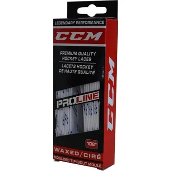 Zimní sport Tkaničky CCM Proline Voskované 274cm, černá, 108" CCM