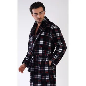 Pánský župan Vienetta MAN Pánský župan se šálovým límcem Ondřej Barva: Modrá - tmavě, Velikost: L