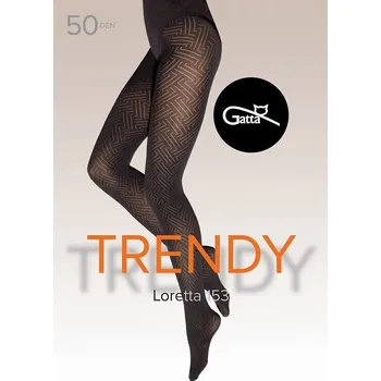 Dámské punčochy Dámské punčochové kalhoty vzor 50 den - nero - Gatta Loretta, nero 2-S i384_78641373