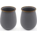 Sada smaltovaných sklenic Tumbler šedé BAREBONES | 600ml | 2ks