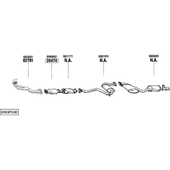 Zadní díl výfuku zadní díl výroba MTS Bosal 194-100