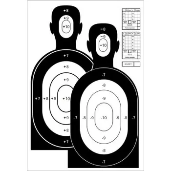 Terč na sportovní střelbu Terč Dvojpostava, 10 ks