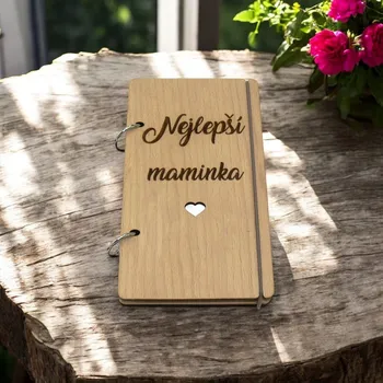 Zápisník art-wood.cz Dřevěný zápisník - nejlepší maminka