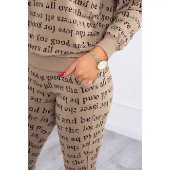 Sada s potiskem v barvě camel UNI