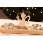 Paramit Vánoční dřevěný svícen 29 cm