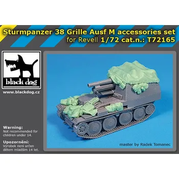 Plastikový model Blackdog 1/72 Sturmpanzer 38 Grille Ausf M accessories set