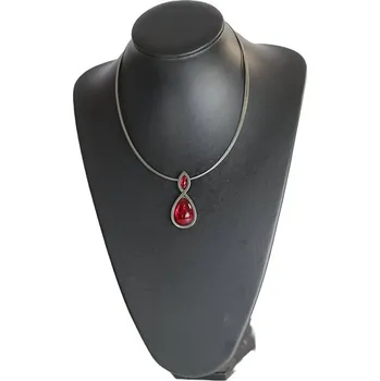 Náramek E.L. 17 C Nekonečno - Kapka s navetou červené sklo