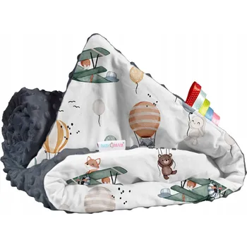 Dětská deka BABYMAM OBOUSTRANNÁ DEKA MINKY BAVLNA 75x100 CM