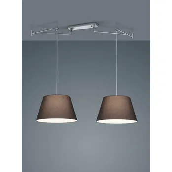 Variabilní dvouramenný lustr Helestra Certo Varianta: 2 x 100 W, Ø 450 x 260 mm, antracit