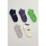 PONOŽKY GANT SNEAKER SOCKS 5-PACK LIGHT GREY MELANGE