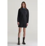 MIKINOVÉ ŠATY GANT REL SHIELD C-NECK SWEAT DRESS BLACK