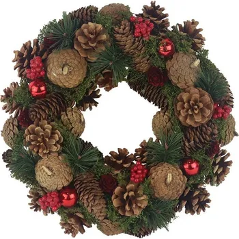 Vánoce Vánoční věnec s šiškami P2164