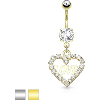 Piercing Piercing do pupíku Srdce z lásky