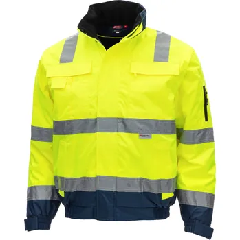 NITRAS MOTION TEX VIZ PLUS – Výstražná pilotní bunda, neonově žlutá/tmavě modrá Velikost: 4XL