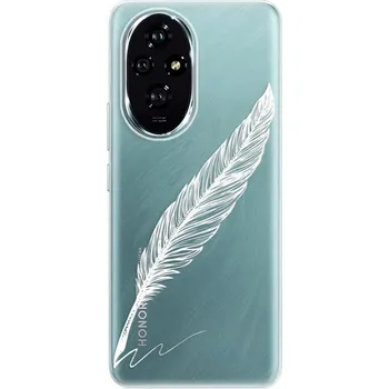 Pouzdro na mobilní telefon Odolné silikonové pouzdro iSaprio - Writing By Feather - white - Honor 200