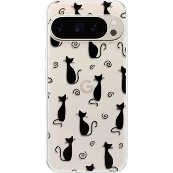 Pouzdro na mobilní telefon Odolné silikonové pouzdro iSaprio - Cat pattern 05 - black - Google Pixel 9 / 9 Pro