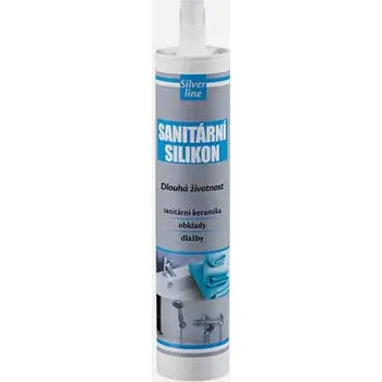 Montážní pěna Sanitární silikon Silver line Den Braven, kartuše 280 ml, bahama