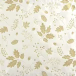 Vánoční ubrus na stůl Piante 85x85 cm bílo-zlatý, Sander