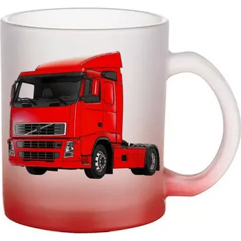 Volvo III skleněný hrnek nákladní auto (hrneček s tahačem matné sklo TRUCK)