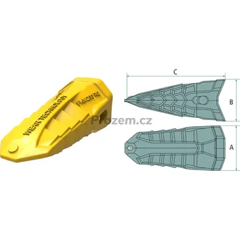 RC model auta Zub skalní Komatsu Kmax RC, 149/141/333 mm, K40 RC