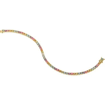 Náramek Náramek ze žlutého zlata s briliantem a ozdobnými kameny - ryzost 585 - 220.104