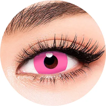 Karnevalový doplněk imago Kontaktní čočky - Růžová- nedioptrické roční (2 čočky)