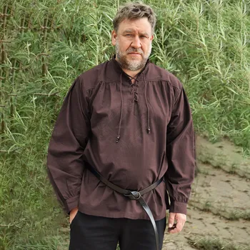 Battle Merchant Středověká košile Ludwig, hnědá