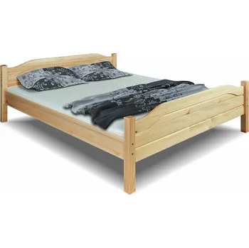 Postel Dřevěná postel dvoulůžko DM101, masiv borovice