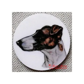 Foxteriér hladkosrstý magnet nebo placka - Špendlík brožový