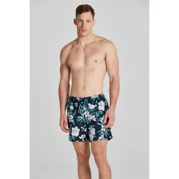 Pánské plavky PLAVKY GANT OLEANDER PRINT SWIM SHORTS EVENING BLUE