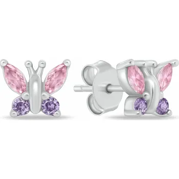 Náušnice Brilio Silver Krásné stříbrné náušnice Motýlek se zirkony EA1114WP + 2 měsíce na vrácení zboží