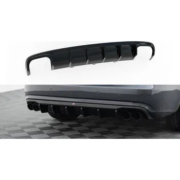 Karosérie Zadní difuzor Audi A4 B8 Facelift černý lesklý plast - double duplex