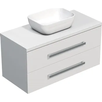 SAT Koupelnová skříňka s krycí deskou SAT Cube Way 100x53x46 cm bílá lesk CUBE461003BISAT45 CUBE461003BISAT45