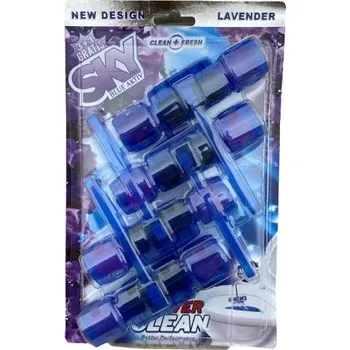 WC čistič GF SKY blue aktiv Wc závěs barvící Levandule 4X55G