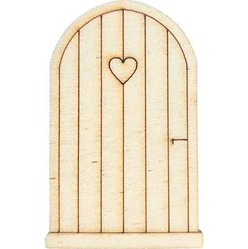 Překližka Výřez z překližky, DVEŘE, 2,9x5 cm, 1 kus