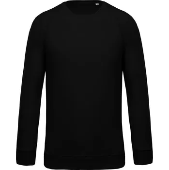 Pánská mikina KARIBAN Pánská raglánová mikina z bio bavlny K480 Barva: Černá, Velikost: 3XL
