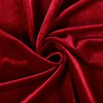 Látka elastický samet premium Gloss 300g tmavě červený