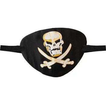 Karnevalový doplněk Pirátská záslepka s lebkou