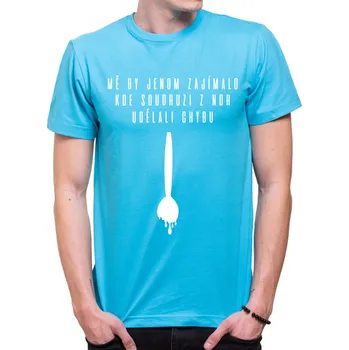 Pánská móda Tričko - Tričko - Kde soudruzi z NDR udělali chybu?, Barva látky tyrkysová modrá, Střih Pánsky/UNISEX, Velikost XXXL (Pouze UNISEX / pánský střih)