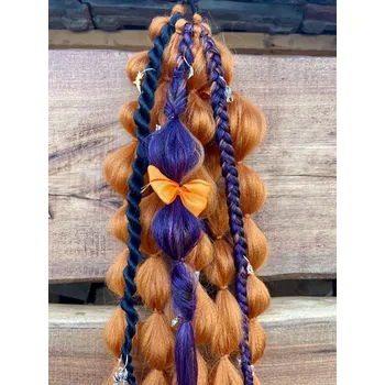 Halloweenské oranžovo-fialové bublinky