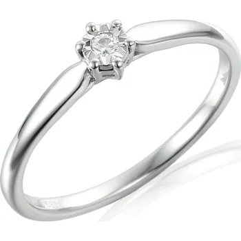 Prsten Gems, Decentní prsten Dara, bílé zlato brilianty, vel. 54, prům. 17.2 mm, 585-38-1-2671.1B00.0.54.HSI1.000