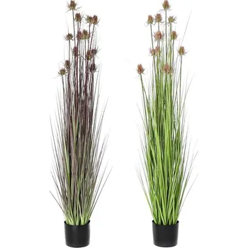 Vánoční dekorace Okrasná rostlina DKD Home Decor Fialová Světle růžová PVC PE (40 x 40 x 150 cm) (2 kusů)