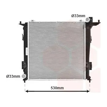 Motor automobilu Chladič, chlazení motoru VAN WEZEL 82002207