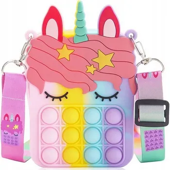 Kabelka POP IT PUSH BUBBLE Senzorická kabelka jednorožec