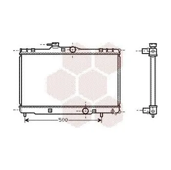 Chladič motoru Chladič, chlazení motoru VAN WEZEL 53002273