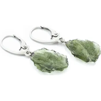 Náušnice Náušnice surový vltavín Velra 4,5 g