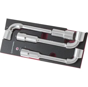 Ruční nářadí KRAFTWERKTOOLS PROMO KW: Sada klíčů trubkové vyhnuté 27-32mm 6/6hran 3ks COMPLETO EVA3