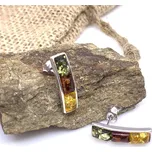 Jan Kos jewellery Stříbrné náušnice s jantarem 12125441